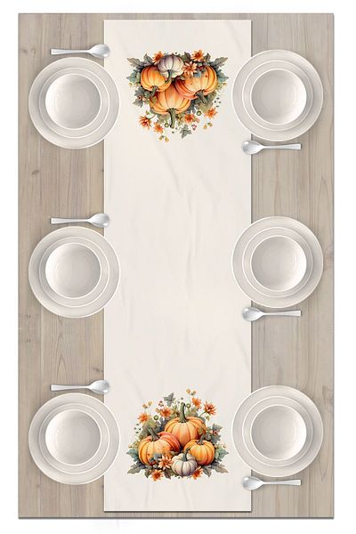 Bertille Home Autumn Series 140X40 cm Digital Printed Runner (Halloween Autumn)