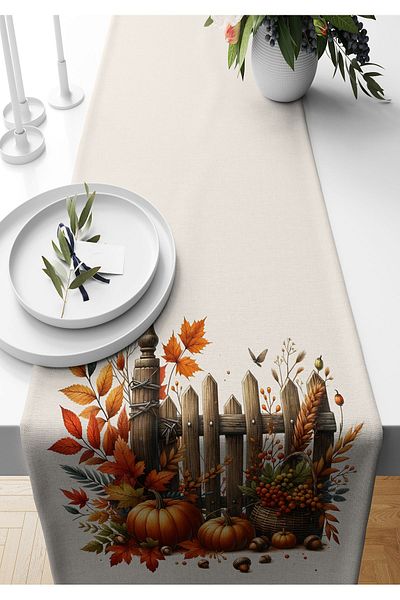 Bertille Home Autumn Series 140X40 cm Digital Printed Runner (Halloween Autumn)