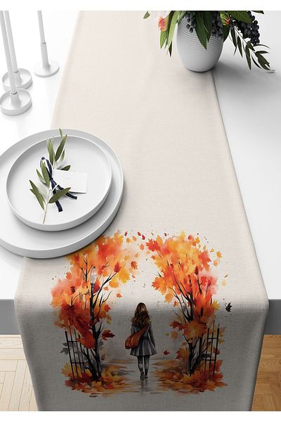 Bertille Home Autumn Series 140X40 cm Digital Printed Runner (Halloween Autumn)