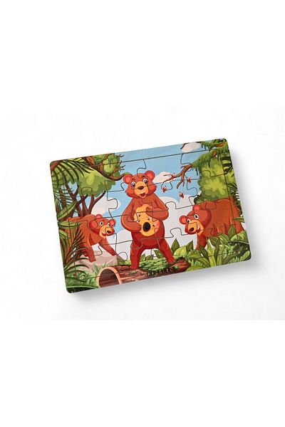 Fizello 16 Piece Wooden Children's Puzzle - Educational and Learning, for Baby and Children
