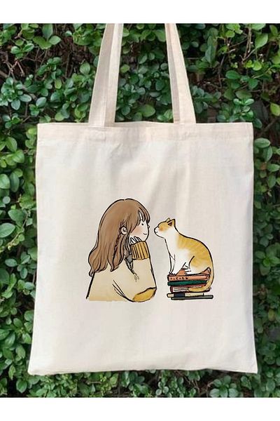Cemira Cat Love Tote Shoulder Bag - Tote Bag