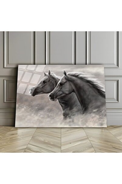 Harikabirev HARİKABİREV | STICLA INERABLE (TEMPERATA) TABLOA CAVAI NEGRU-ALB ...