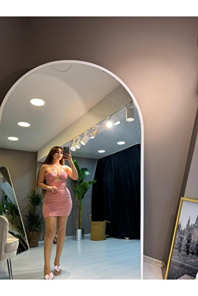 vegas Pudra Göğüs Kalpli Elbise