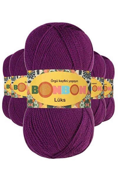 BONBON 5 штук розкішної вовни для в'язання шкарпеток Темний спирт 98287