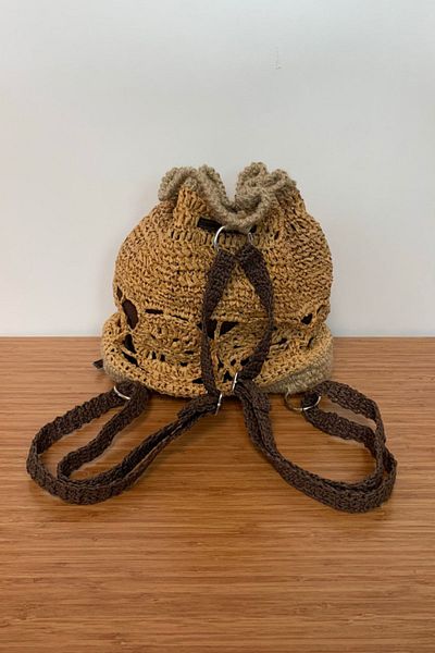 Uretti - Banu 4978 Χειροποίητο Σακίδιο πλάτης από Χαρτί Καφέ