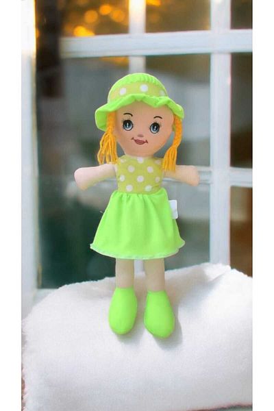 Gut puzen Cloth Doll in Green Dress 50 cm Tall Toy Cloth Doll