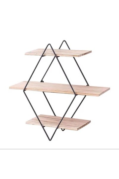 A&N DEKOR Duvar Tipi Dekoratif Raf / Metal / Siyah