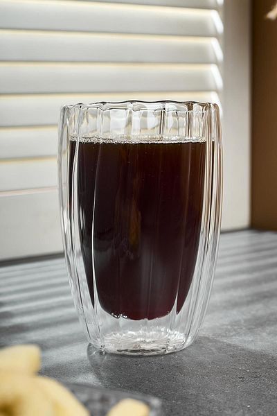 Perotti Stripe 450ml Double Leather Cup