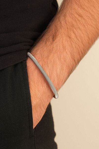 Jack Ferrero Steel / Leather - Original Men's Bracelet