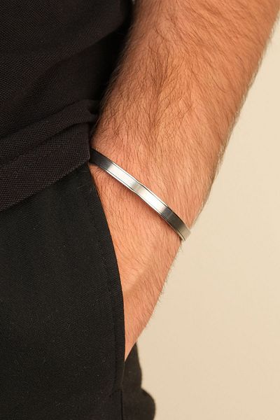Jack Ferrero Steel / Leather - Original Men's Bracelet
