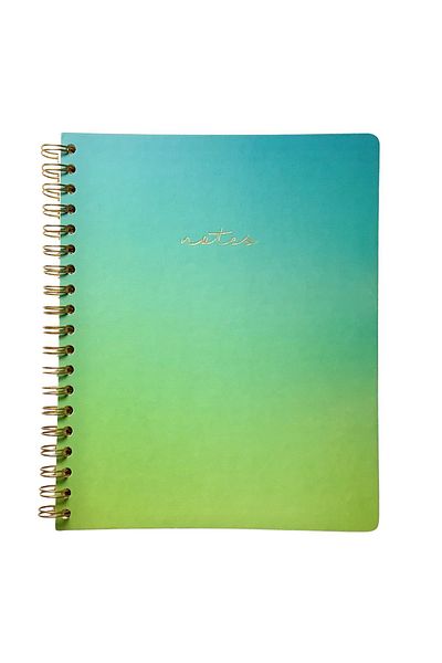 blume Acar Spiral Thermo Leather Flexible Cover Gradient Green 20*25 cm 240 Σελίδες Σημειωματάριο