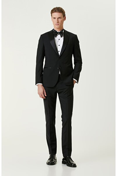 Network Siyah Saten Garnili Ceket