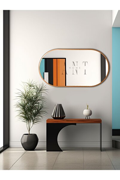 ant home Dekoratif Ayna, Duvar Aynası, Konsol Aynası, Mdf, Elips Ayna, Çerçev...