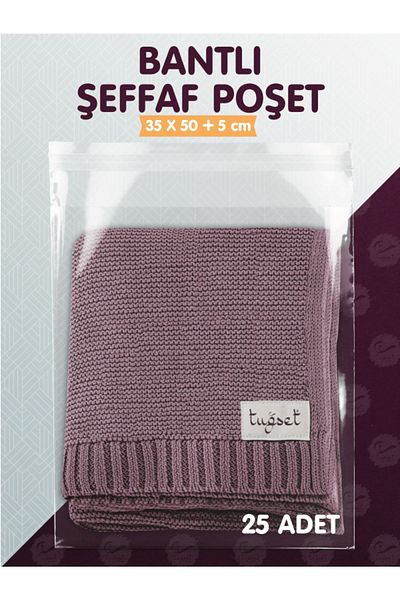 t tuğset etiket Лъскава торбичка с желатинова лента - 25 броя, 35*50+5 см, подаръчна опаковка - T1064