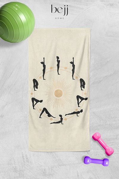 ECEMRE Digital Printed Sports Towel - Gym Towel - 50X100 cm