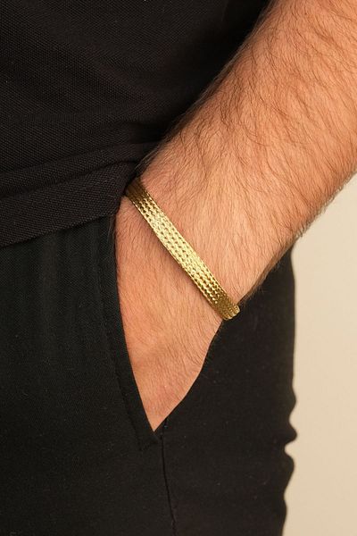 Jack Ferrero Steel / Leather - Original Men's Bracelet