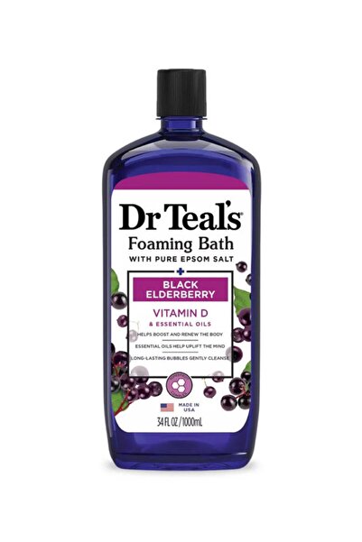 Dr Teals حمام رغوي من دكتور تيلز بملح إبسوم وعصير التوت الأسود 1000 مل