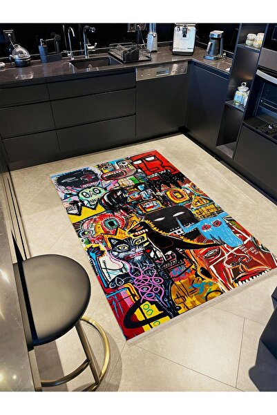 Rugs Modern Halı Atlas Koleksiyonu Sürrealist Tasarım Retro Çizgi Karakter Fi...