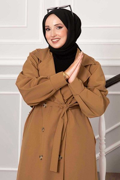 EBRUTESETTÜR Balloon Sleeve Waterproof Trench