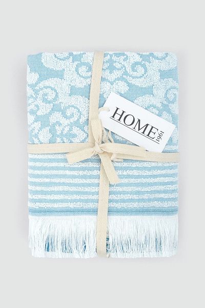 HOME 1961 Set de 2 prosoape jacquard colorate cu franjuri 50x90 cu absorbție ridicată a apei (CHAPEL)