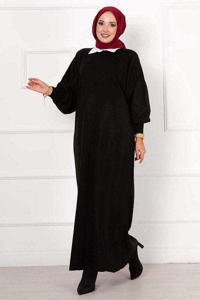 EBRUTESETTÜR Balloon Sleeve Knit Dress