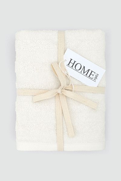 HOME 1961 Σετ μαλακών πετσετών 50x90 ριγέ ζακάρ 2 - Υψηλής απορρόφησης νερού (Rauna)