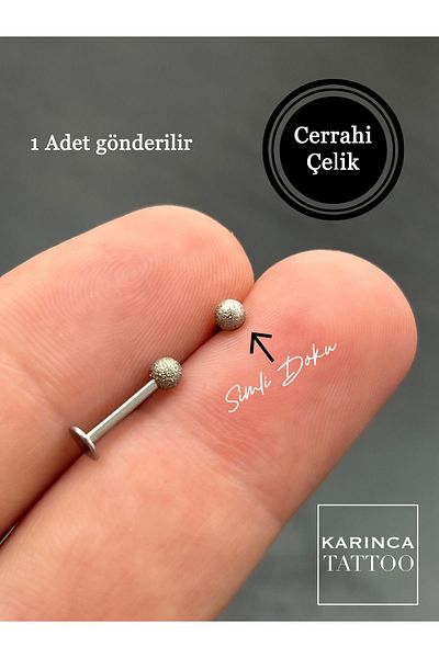Karınca Piercing 8 mm Silver Color - Glitter Elite Glitter Ear Lip Cartilage Tragus Labret Conch Piercing