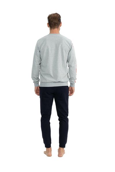 U.S. Polo Assn. ΒΑΣΗ. Polo Assn. Ανδρικές φόρμες πιτζάμες - Μακρύ μανίκι, στρογγυλή λαιμόκοψη, δύο κλωστές S25820