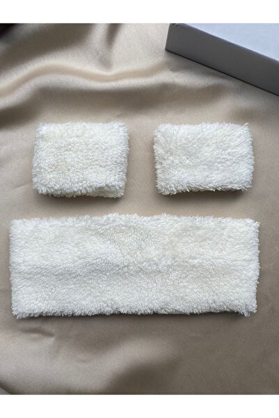 TwinsSis Store طقم ربطة شعر مونياك بيضاء وسوارين