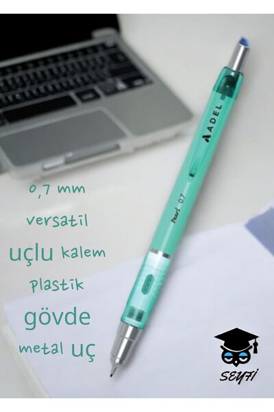 SEYFİKİRTASİYE رأس متعدد الاستخدامات مقاس 0.7 مم - قلم معدني للجسم البلاستيكي
