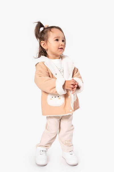 Jikko Baby طقم معطف شتوي بنقشة أرنب ويلسوفت مكون من 3 قطع - 8062