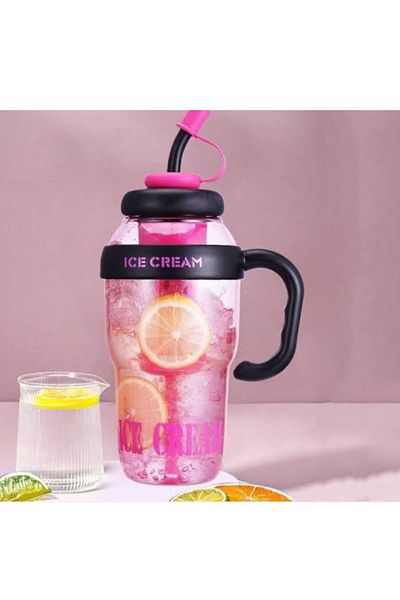 Mi-ÇA HOME Detox Flask - Pp+Pc Bottle with Strainer, Straw and Bpa Free