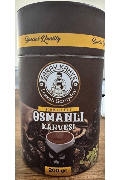 SARAY KAHVE اسطوانة قهوة عثمانية مع علب القصر 200 جرام