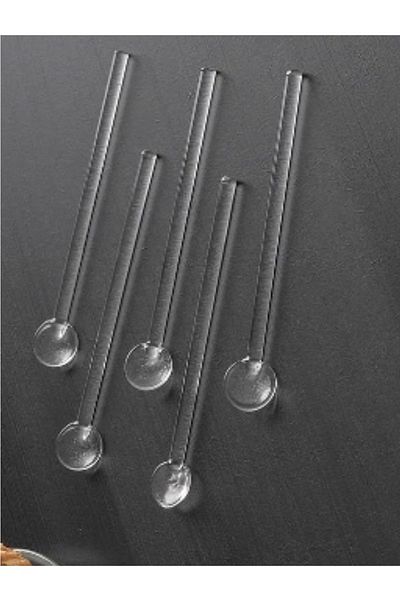 ARGKRİSTAL Set of 6 Glass Teaspoons
