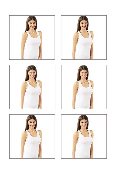 ÖZKAN underwear Özkan 23320 6 Pack Women's Cotton Lycra Single Jersey Flexible Comfortable Thick Strap Athlete