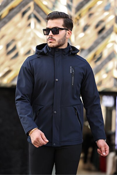 Boymen Водо- та вітронепроникна чоловіча куртка з капюшоном Softshell з підкладкою з хутра