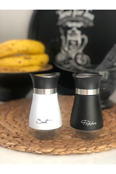 VonaHome Cam Tuzluk-Biberlik 2'li Set Metal Kapaklı - Ø6x11,5cm- 120ml