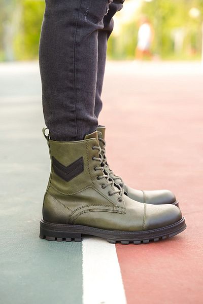 Riccon Ανδρικές μπότες Khaki Skin 0012347