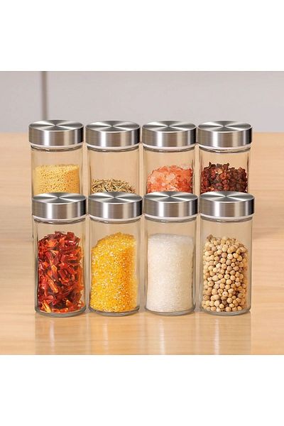 Mabeyn 12-Piece Rotating Metal Spice Rack Spice Set