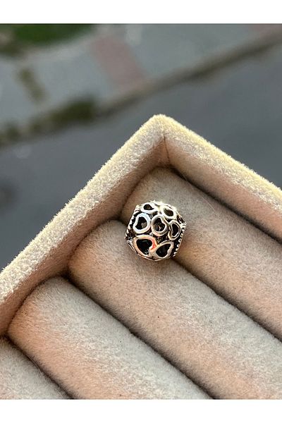 asaf Cage Work Open Your Heart Charm |   It Is Silver Plated