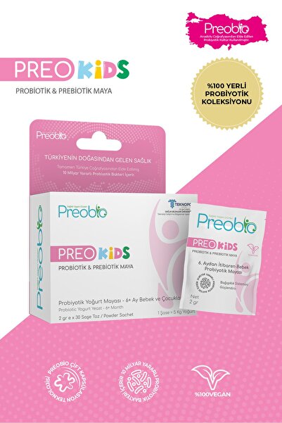 Preobio Preo Kids Bebek Ve Çocuklar Için Probiyotik Maya 30'lu Kutu