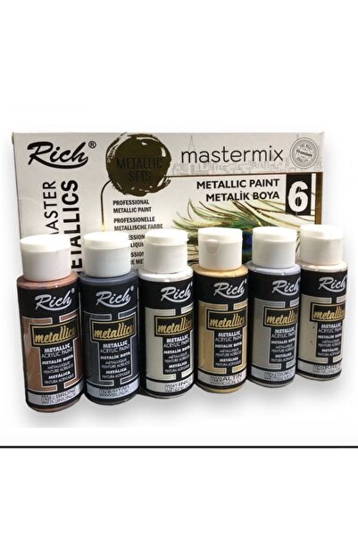 Mandalart Fabric Mastermix Metalik Akrilik Boya Seti 6 Renk x 60cc