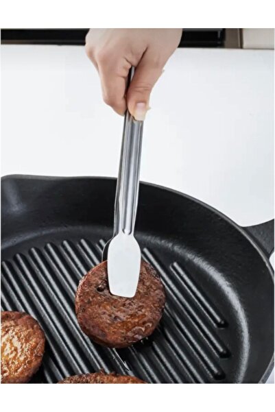 Ranüş Home Paslanmaz Çelik Et Izgara Mangal Sunum Servis Maşası 28 cm