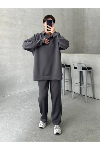 İLKCET MODA مجموعة من القماش السفلي العلوي برقبة على شكل حرف V