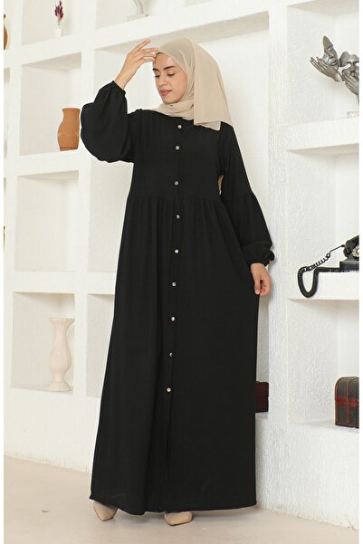 sefamerve Burümcük Fabric Judge Collar Ferace 1022-04 Black