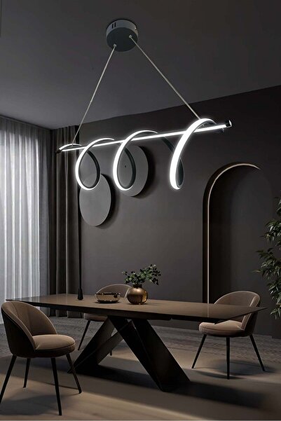 RSCOLLECTIONS Meridyen Kıvrım Yemek Masası Avize