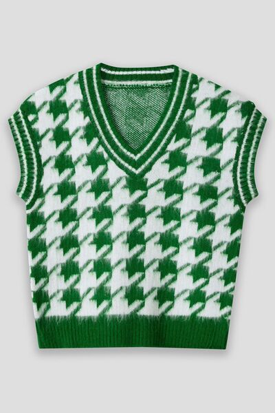 winter club V-Neck Women's Corded Sweater - Sleeveless, 100% Silk, Raised, 2 Colors