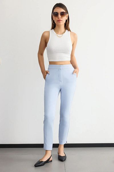 Hiccup Pantaloni slim cu detaliu curea cu talie înaltă