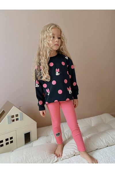 YİGİT BUTİK Yigit Boutique Minnie Printed Tights Girl's Set