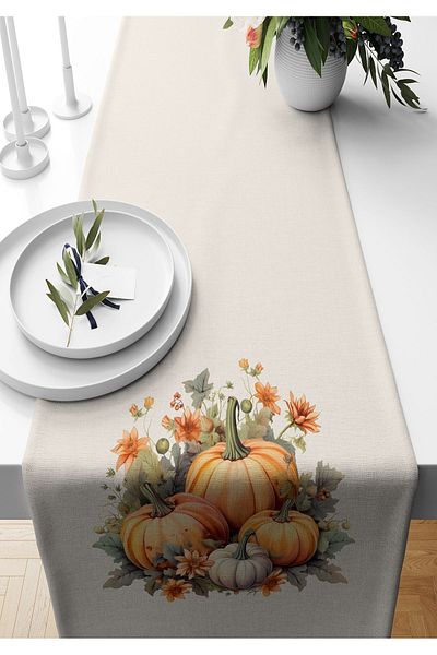Bertille Home Autumn Series 140X40 cm Digital Printed Runner (Halloween Autumn)